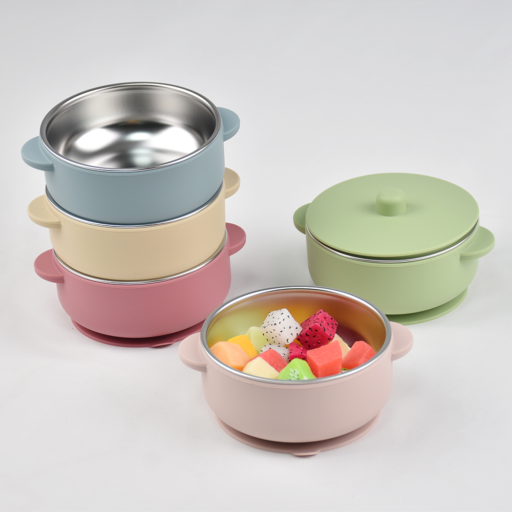 Baby Food Jars With Lids - 300ml Baby Training Bowl with Lid,